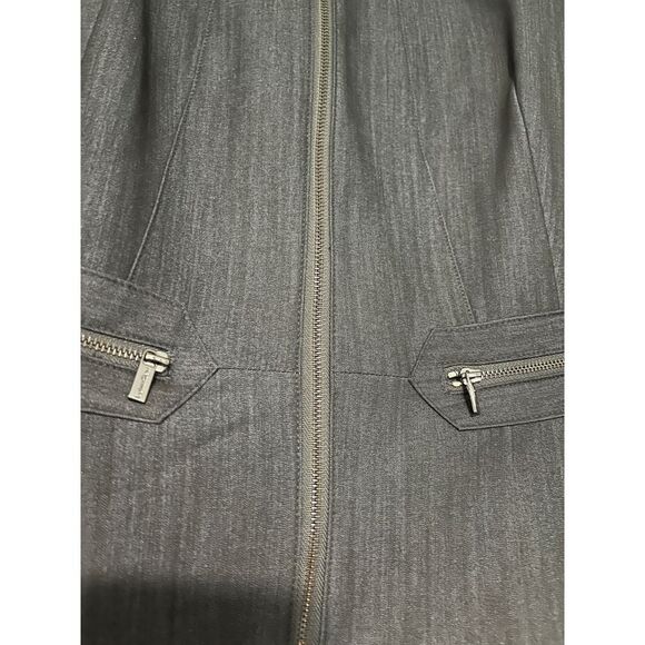 Calvin Klein Sleek Zip-Front Jacket Versatile Outerwear Women's Size 16 - Picture 2 of 4